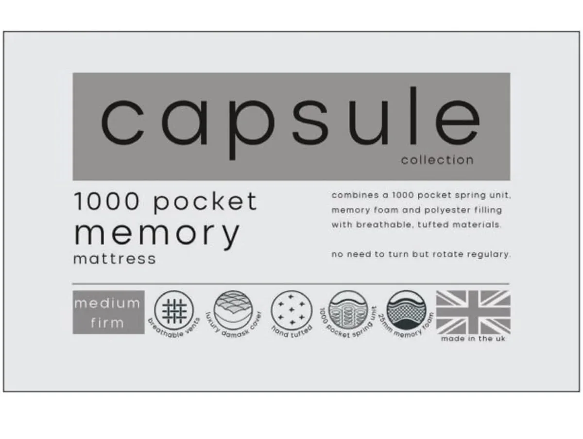 Julian Bowen Julian Bowen Capsule Memory Pocket 1000 Mattress
