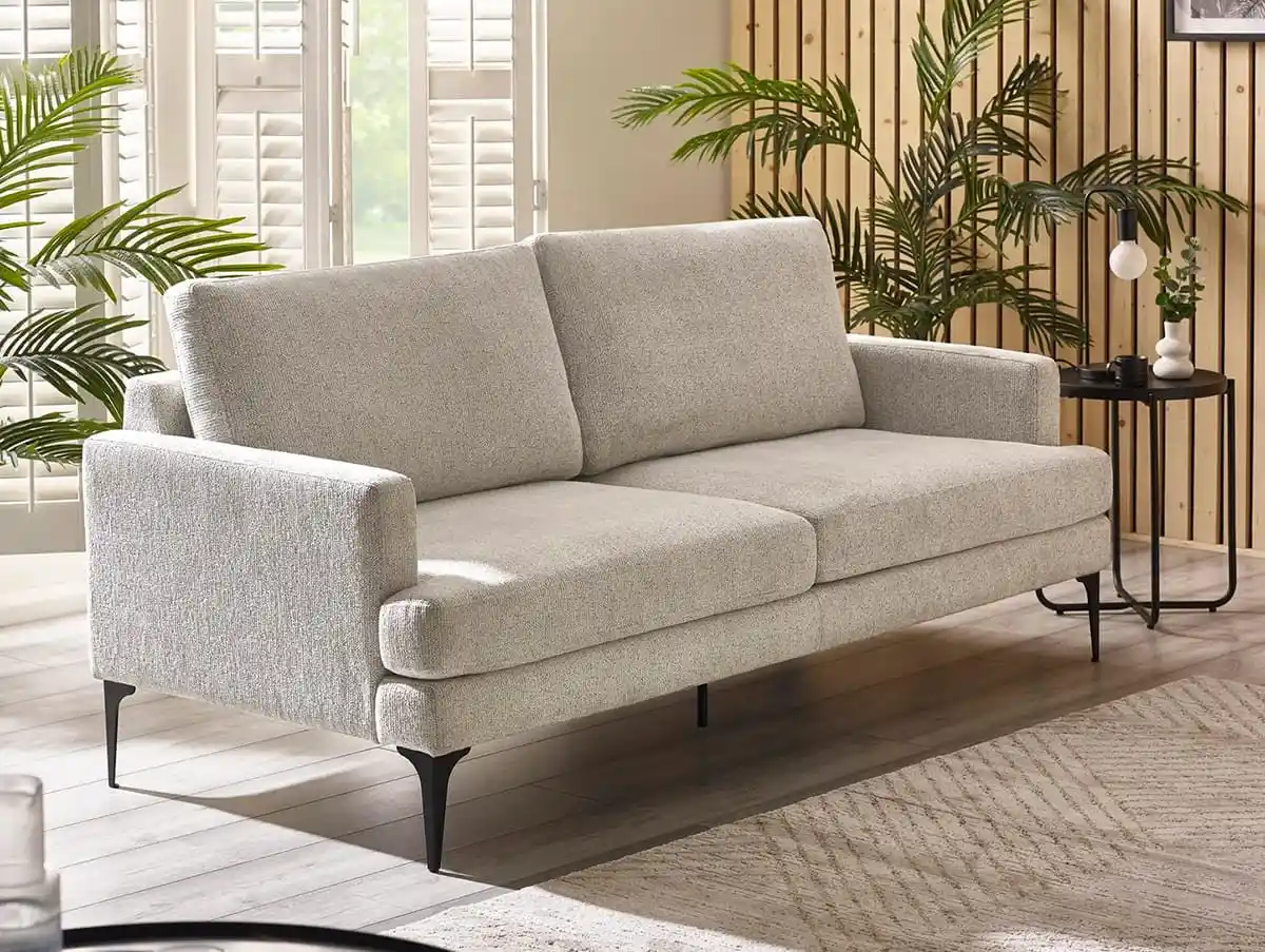 Julian Bowen Julian Bowen Carrera Cream Fabric 3 Seater Sofa