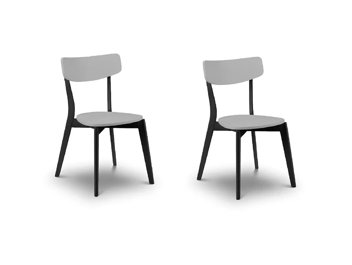 Julian Bowen Julian Bowen Casa Grey Wooden Set of 2 Dining Chairs
