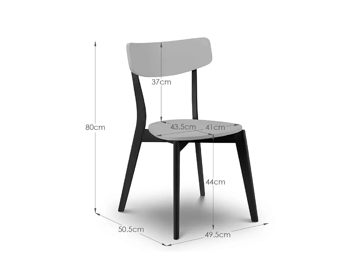 Julian Bowen Julian Bowen Casa Grey Wooden Set of 2 Dining Chairs