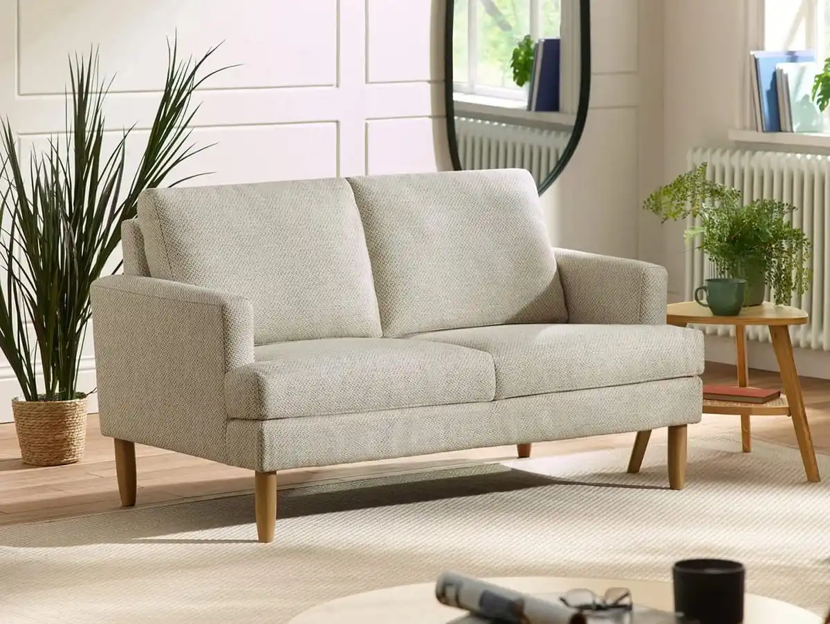 Julian Bowen Julian Bowen Daisy Beige Chenille Fabric 2 Seater Sofa