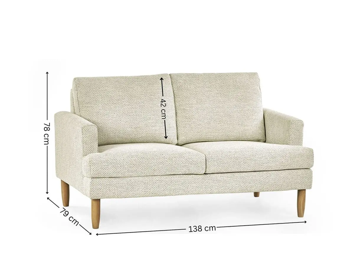 Julian Bowen Julian Bowen Daisy Beige Chenille Fabric 2 Seater Sofa