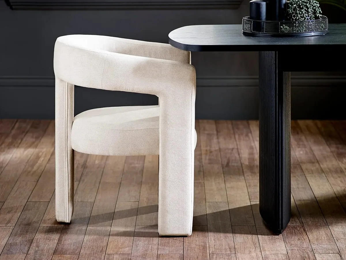 Julian Bowen Julian Bowen Elara White Fabric Accent Chair