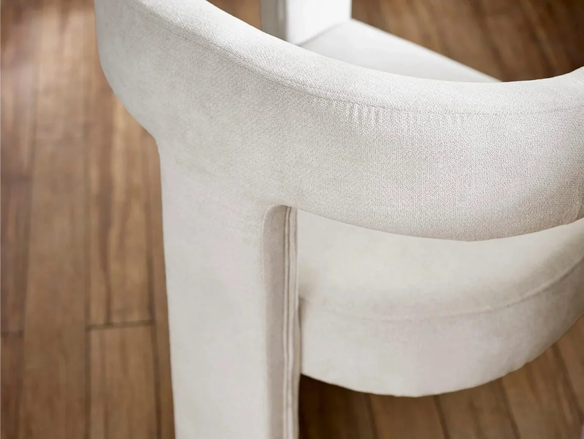 Julian Bowen Julian Bowen Elara White Fabric Accent Chair
