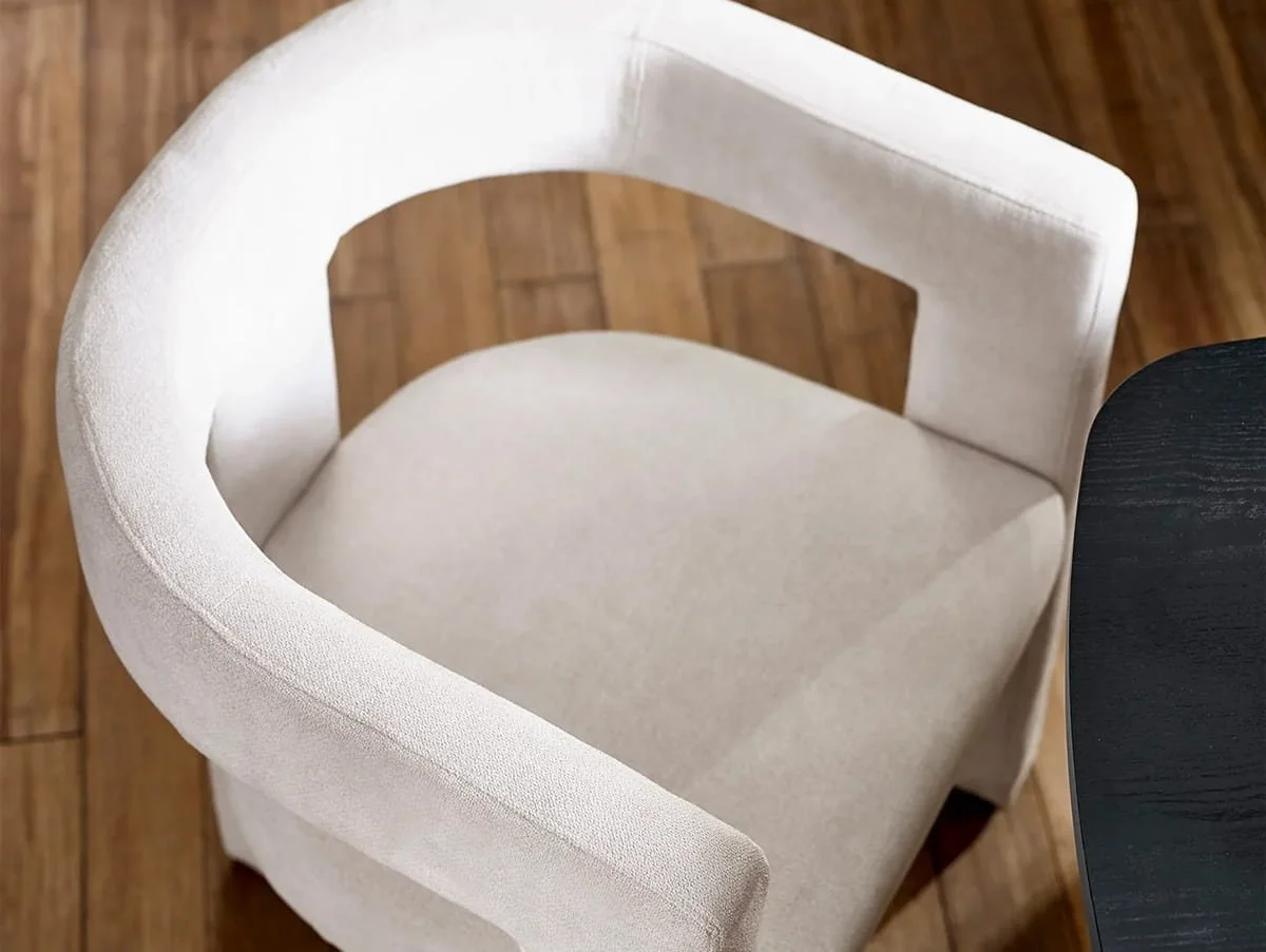 Julian Bowen Julian Bowen Elara White Fabric Accent Chair