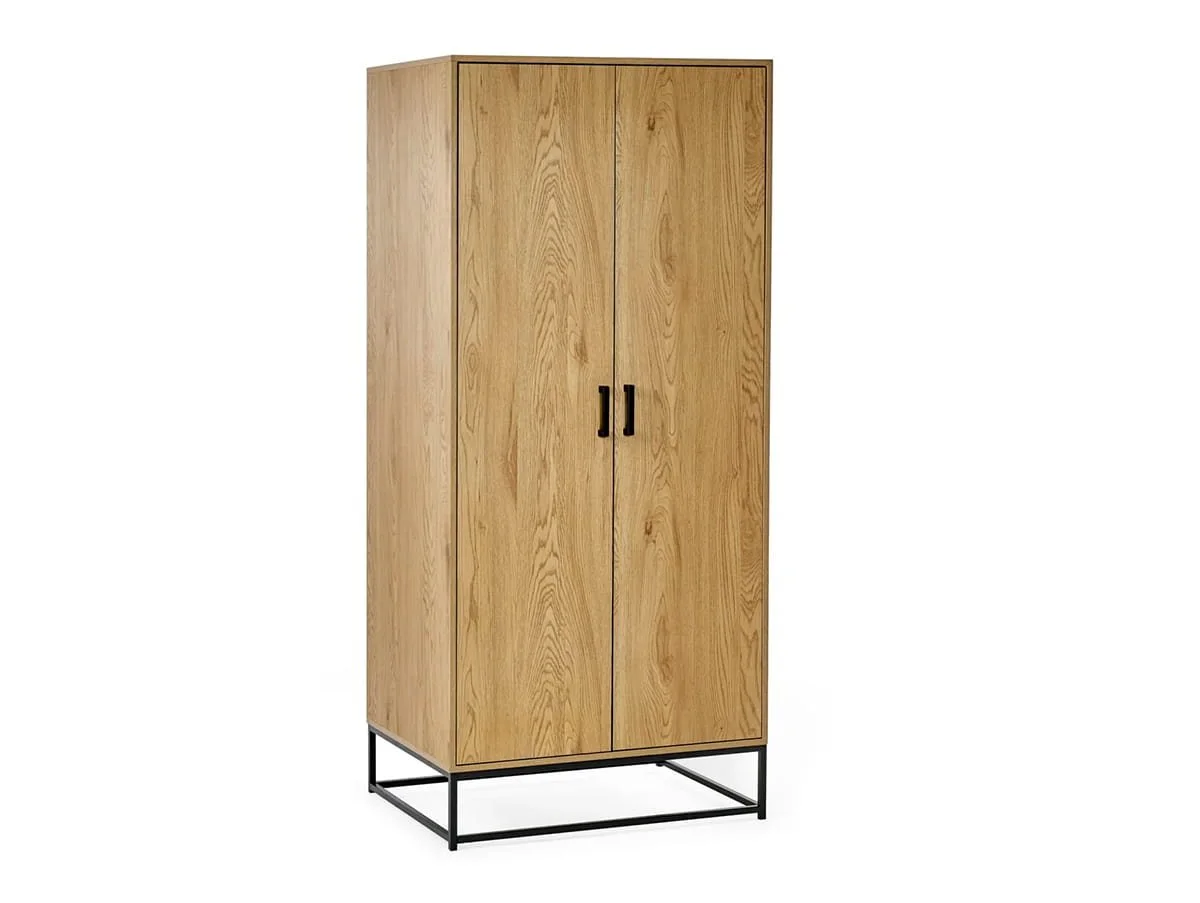 Julian Bowen Julian Bowen Harlow Light Oak 2 Door Wardrobe