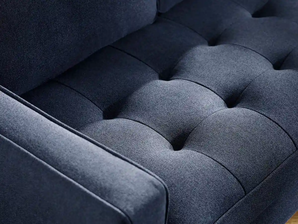 Julian Bowen Julian Bowen Henrietta Blue Chenille Fabric 3 Seater Sofa