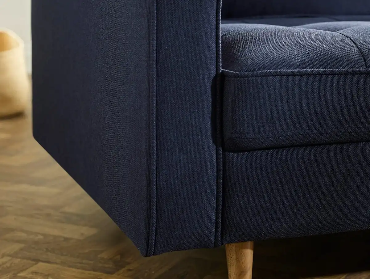Julian Bowen Julian Bowen Henrietta Blue Chenille Fabric 3 Seater Sofa