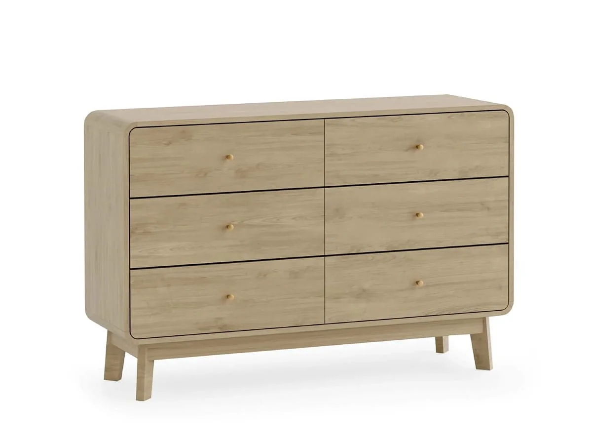 Julian Bowen Julian Bowen Ingrid Light Oak 6 Drawer Chest of Drawers