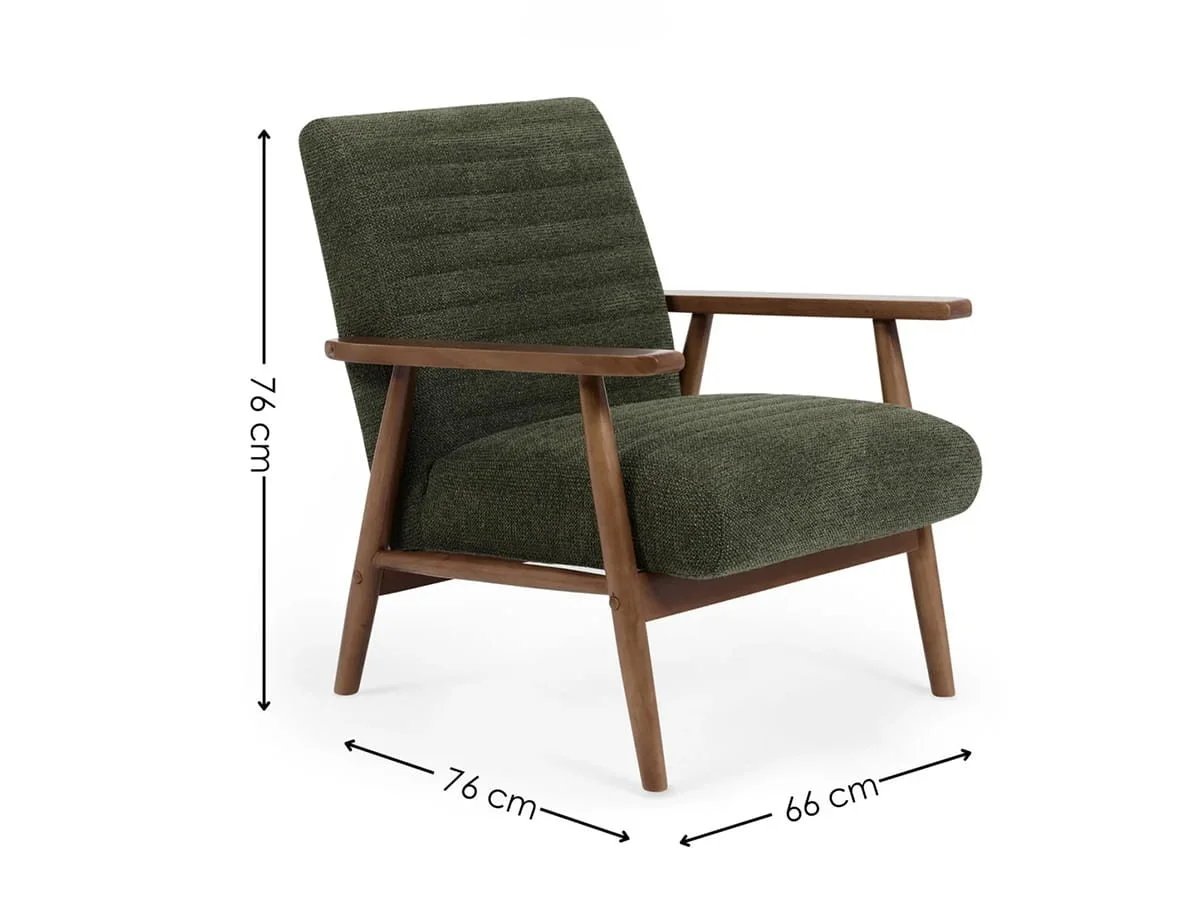 Julian Bowen Julian Bowen Ivy Green Fabric Armchair