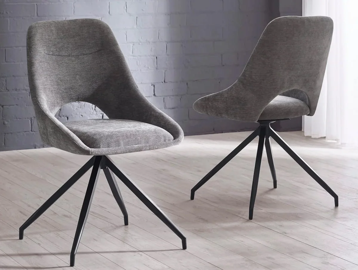 Julian Bowen Julian Bowen Jonah Grey Fabric Set of 2 Dining Chairs