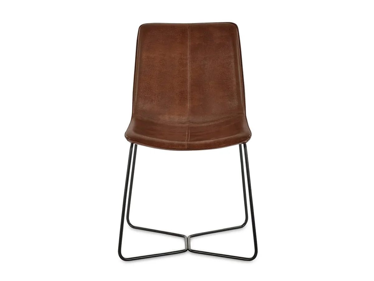 Julian Bowen Julian Bowen Joren Brown Faux Leather Set of 2 Dining Chairs