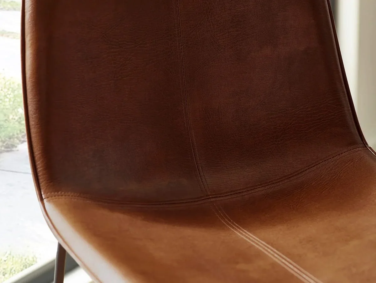 Julian Bowen Julian Bowen Joren Brown Faux Leather Set of 2 Bar Stools