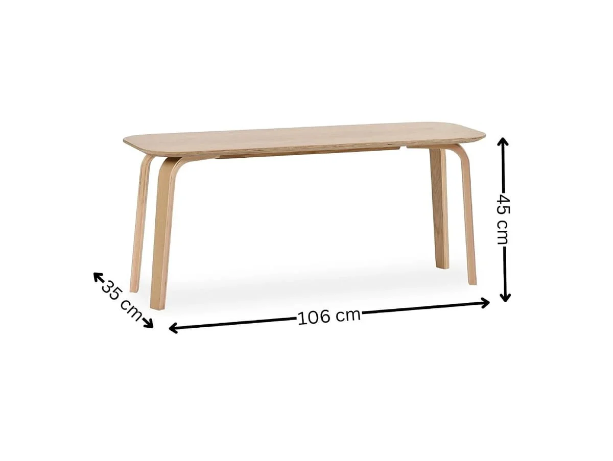 Julian Bowen Julian Bowen Kaito 106cm Light Oak Wooden Dining Bench