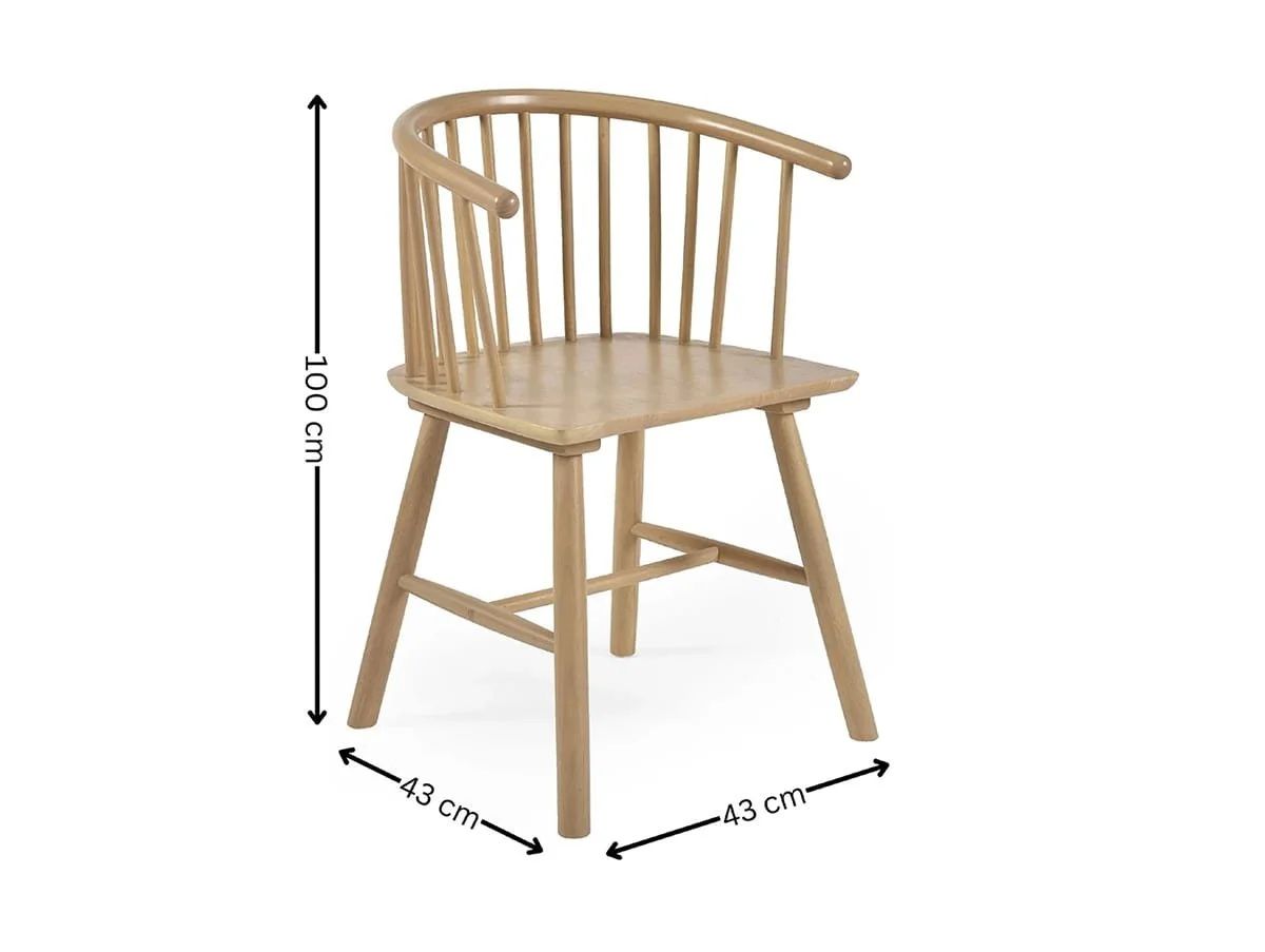 Julian Bowen Julian Bowen Kaito Light Oak Wooden Set of 2 Dining Chairs