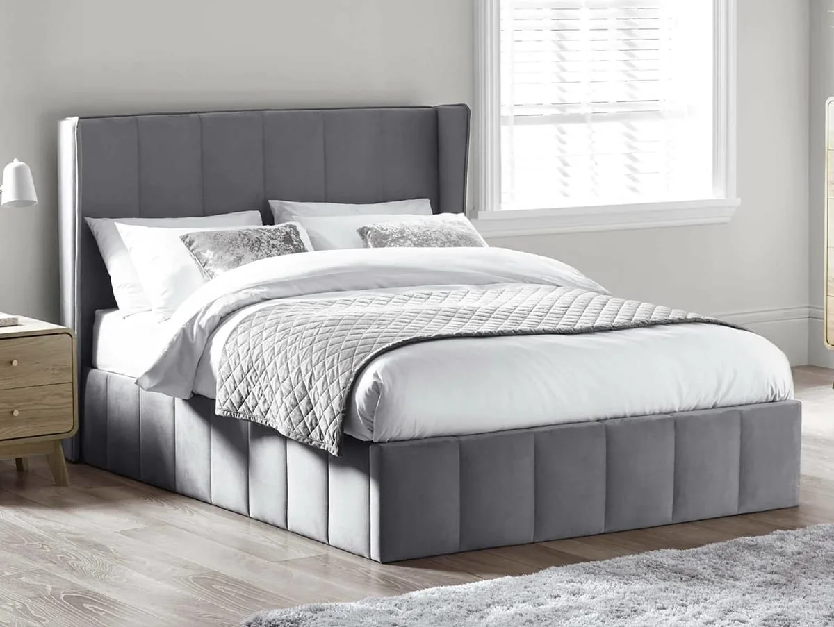 Julian Bowen Julian Bowen Katie Grey Fabric Ottoman Bed Frame