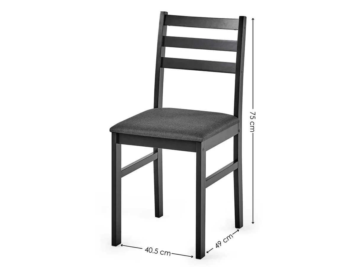 Julian Bowen Julian Bowen Keats Black Dining Table and 4 Chair Set