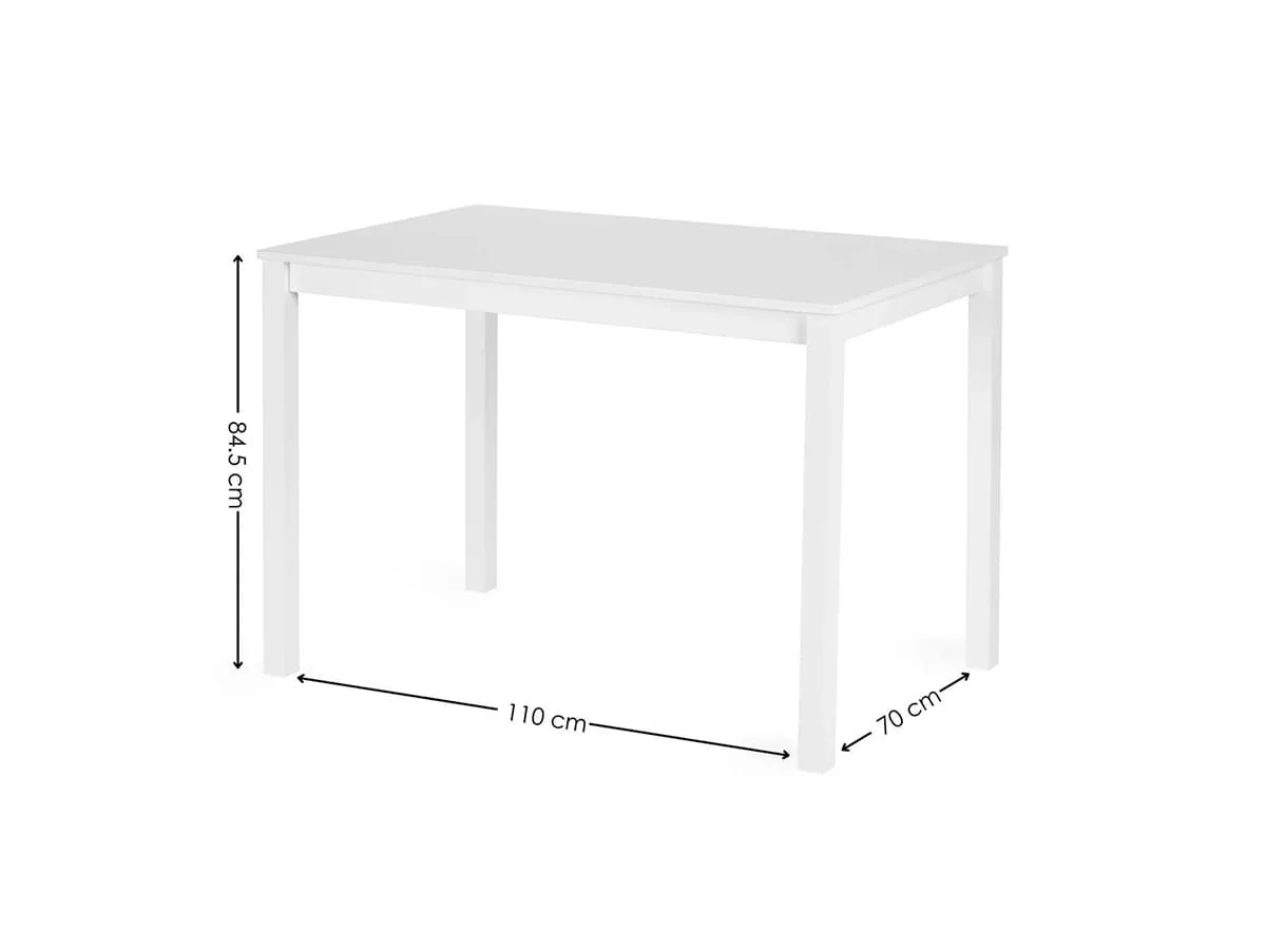 Julian Bowen Julian Bowen Keats White Dining Table and 4 Chair Set