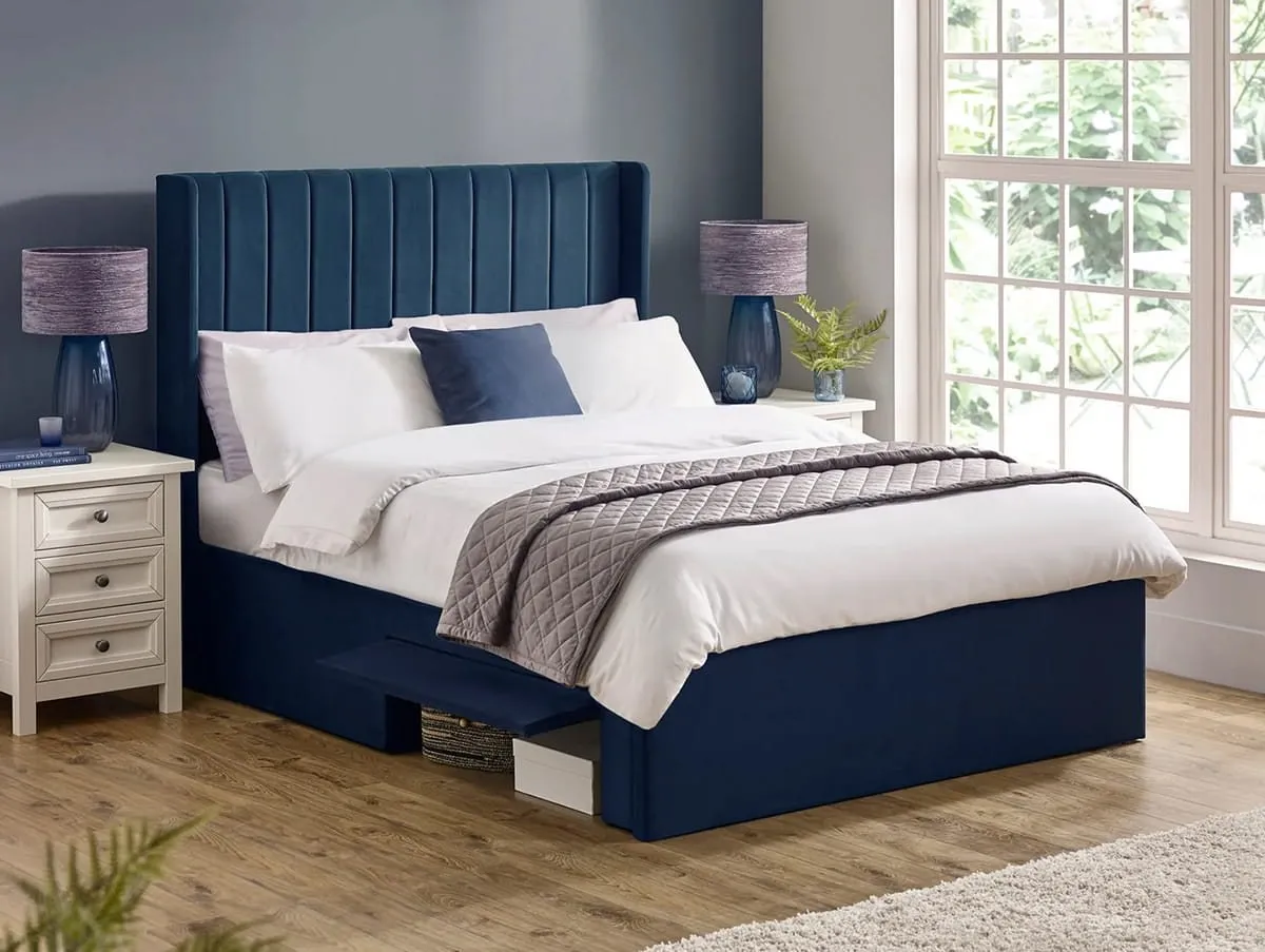 Julian Bowen Julian Bowen Leila Blue Fabric Bed Frame