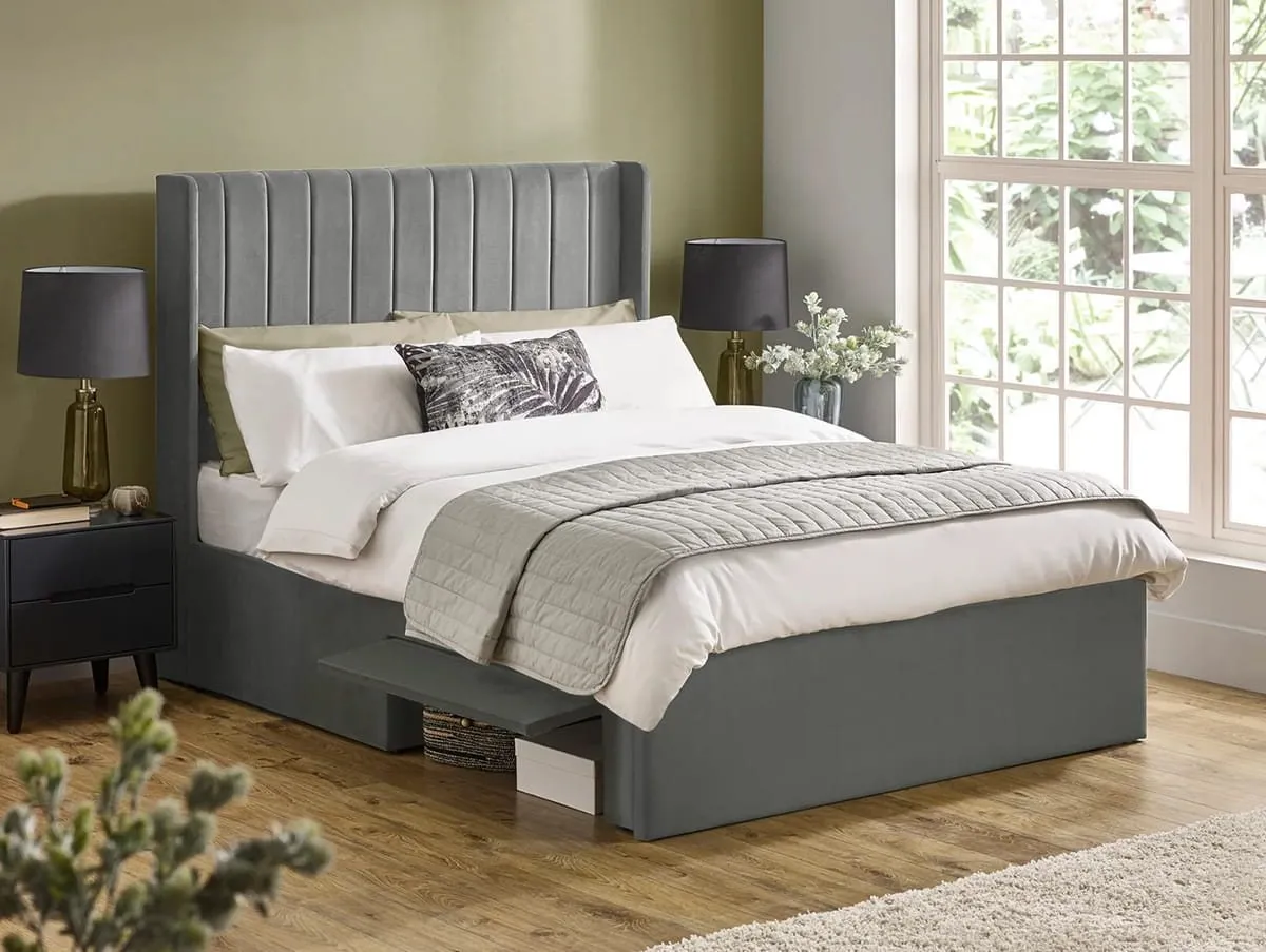 Julian Bowen Julian Bowen Leila Grey Fabric Bed Frame