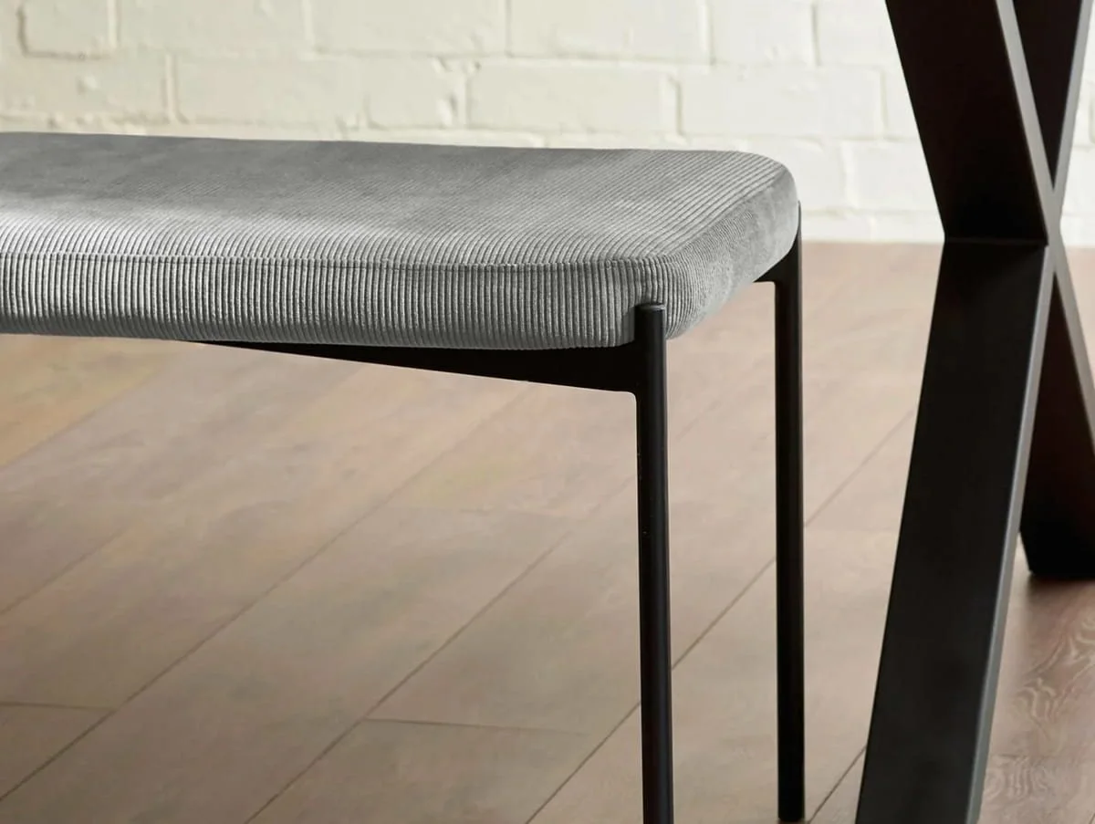 Julian Bowen Julian Bowen Leonie Grey Fabric Dining Bench