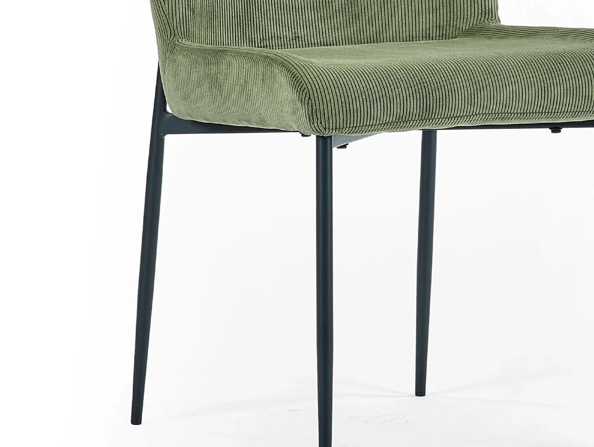 Julian Bowen Julian Bowen Leonie Green Fabric Set of 2 Dining Chairs