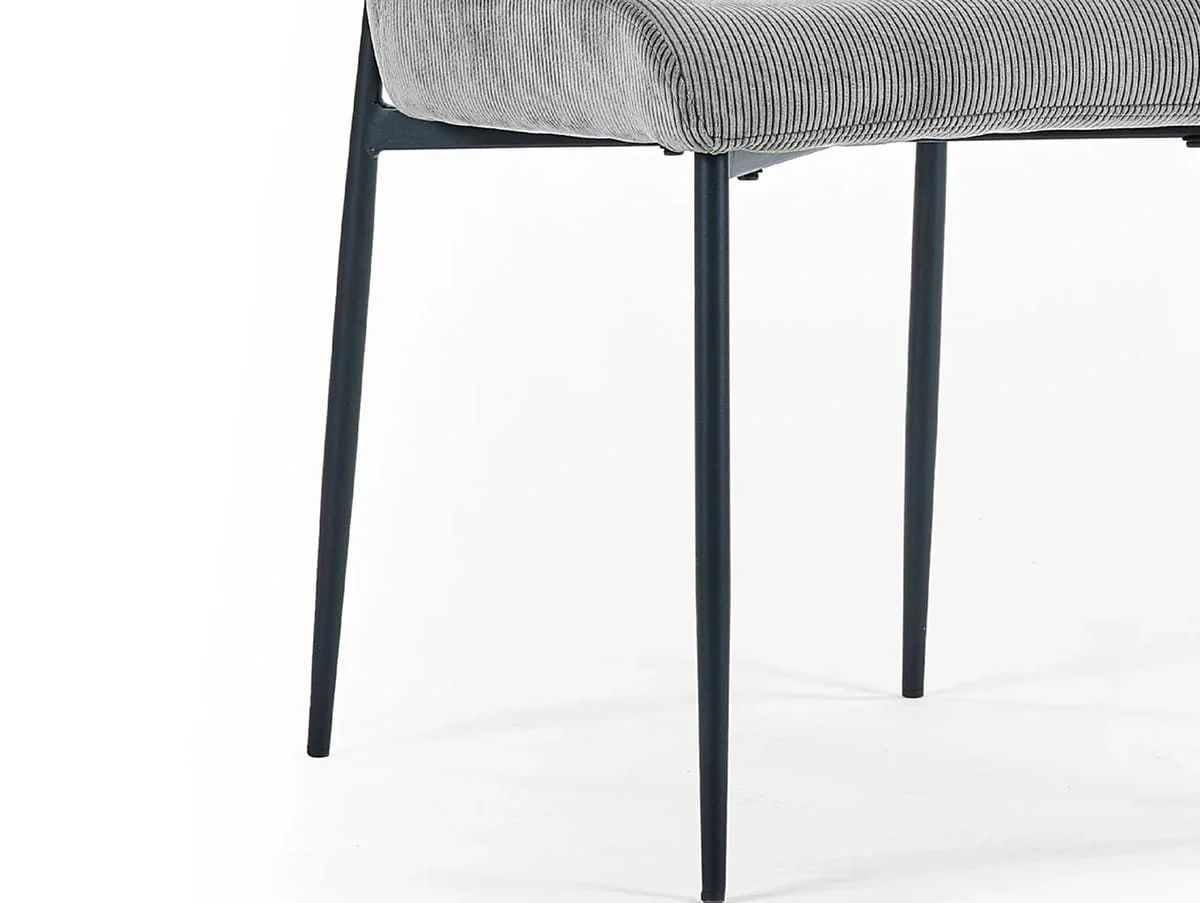 Julian Bowen Julian Bowen Leonie Grey Fabric Set of 2 Dining Chairs