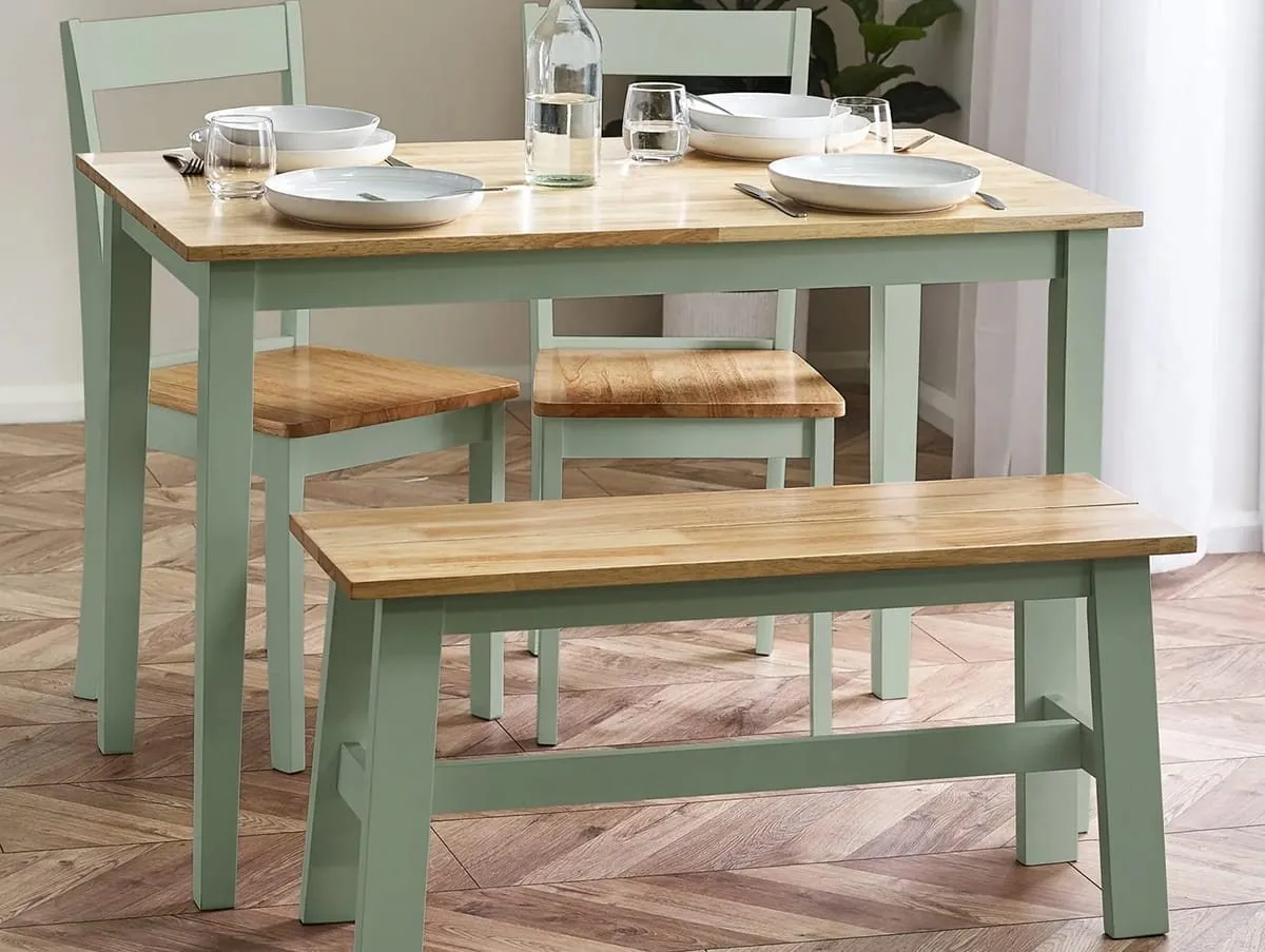 Julian Bowen Julian Bowen Linwood 114cm Green and Oak Dining Table