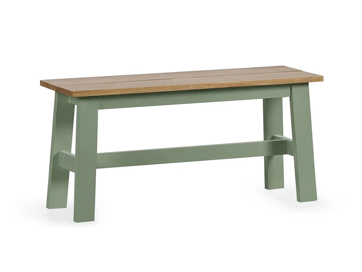 Julian Bowen Julian Bowen Linwood 95cm Green and Oak Dining Bench