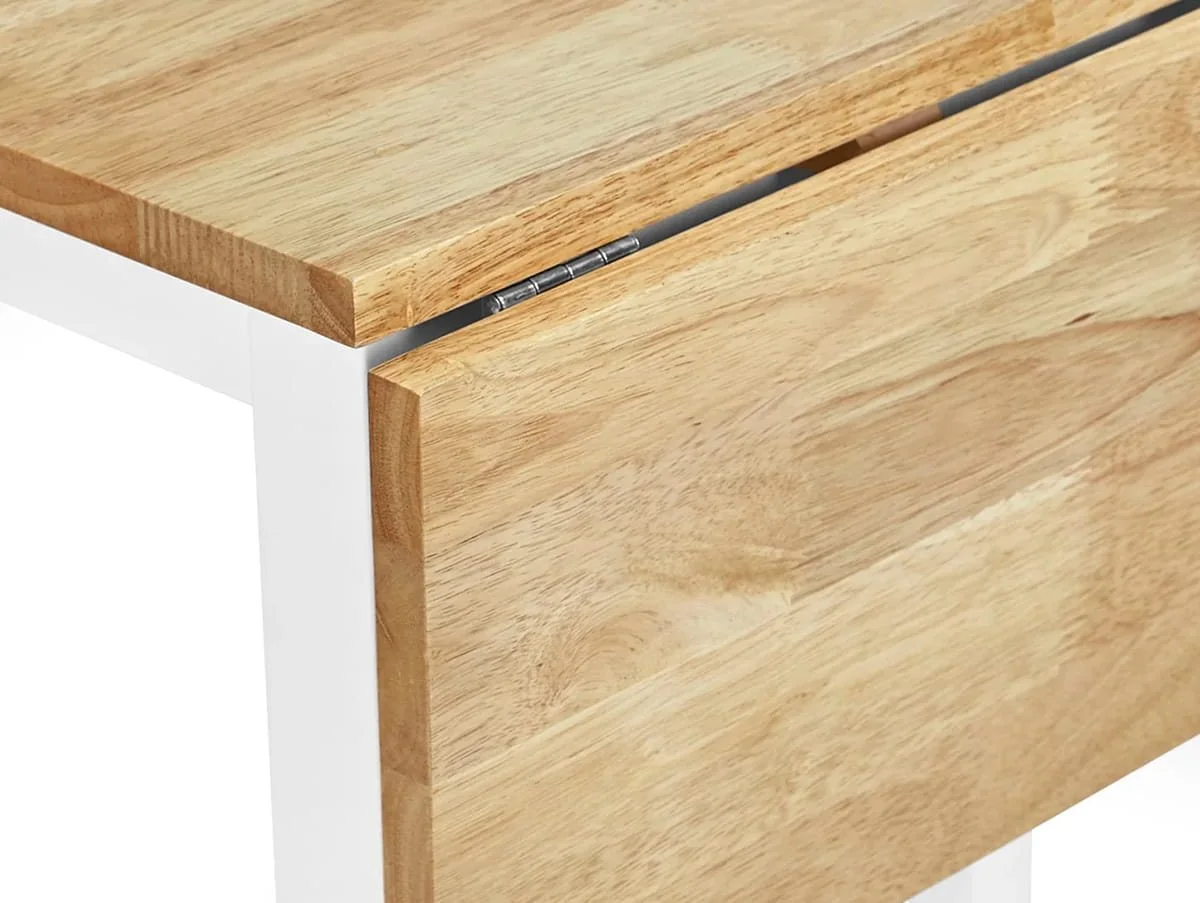 Julian Bowen Julian Bowen Linwood White and Oak Wooden Drop Leaf Dining Table