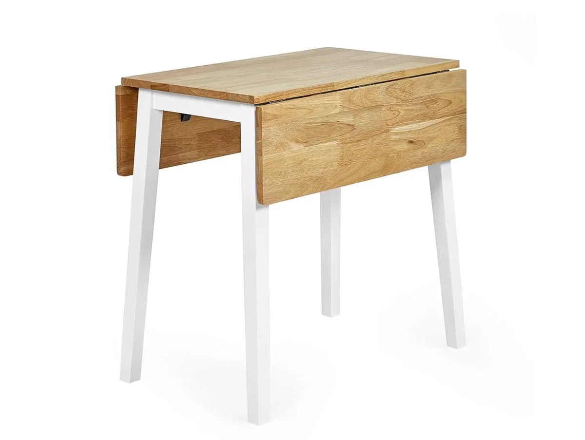 Julian Bowen Julian Bowen Linwood White and Oak Wooden Drop Leaf Dining Table