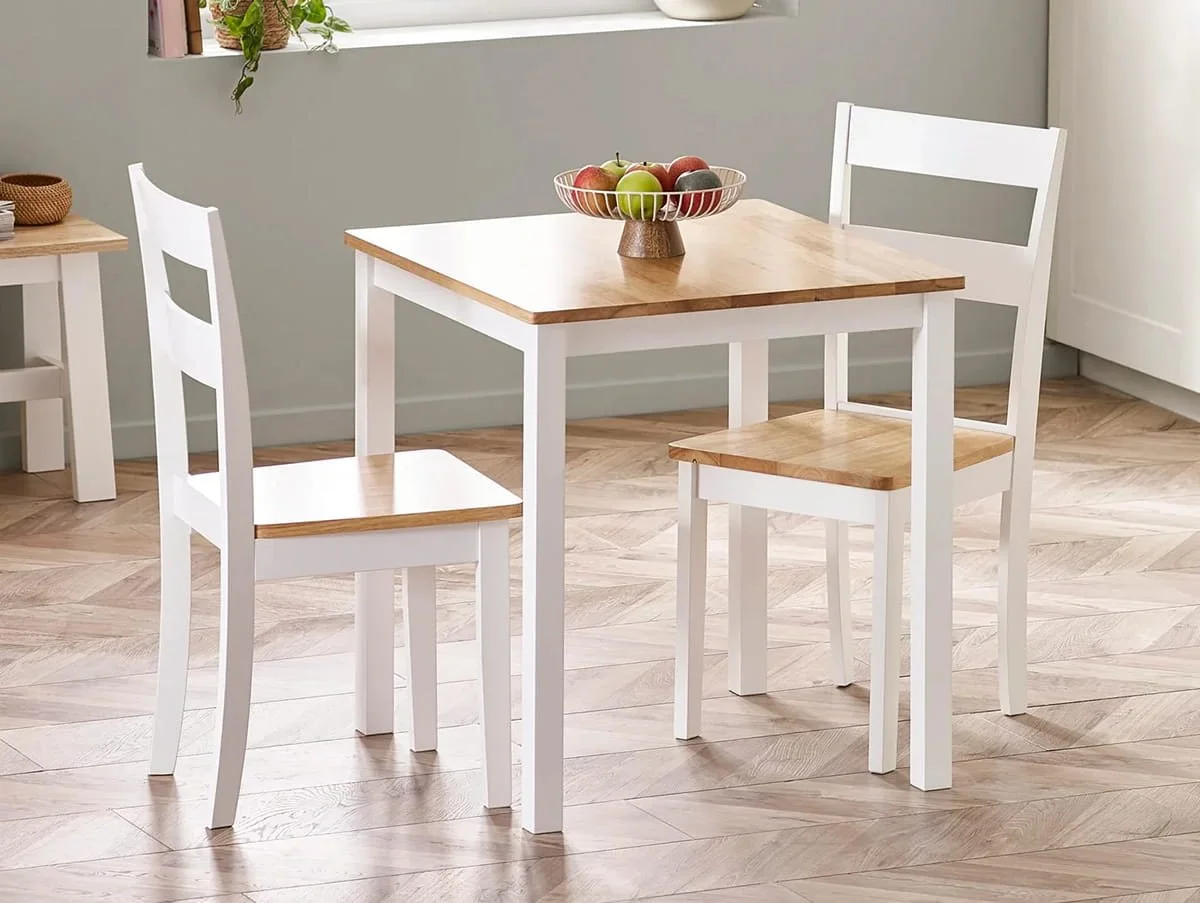 Julian Bowen Julian Bowen Linwood White and Oak Wooden Small Dining Table
