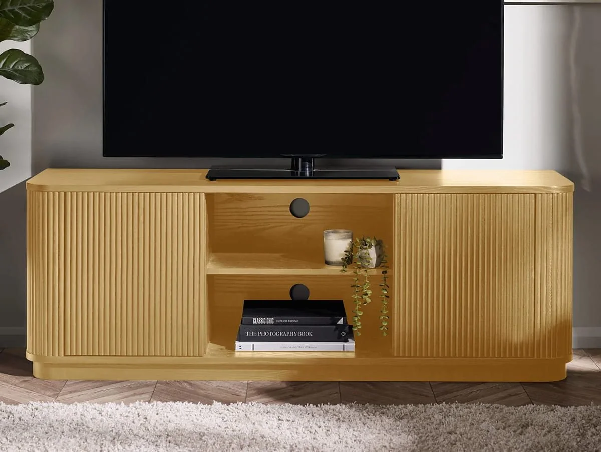 Julian Bowen Julian Bowen Louis Oak 2 Door Wooden TV Unit