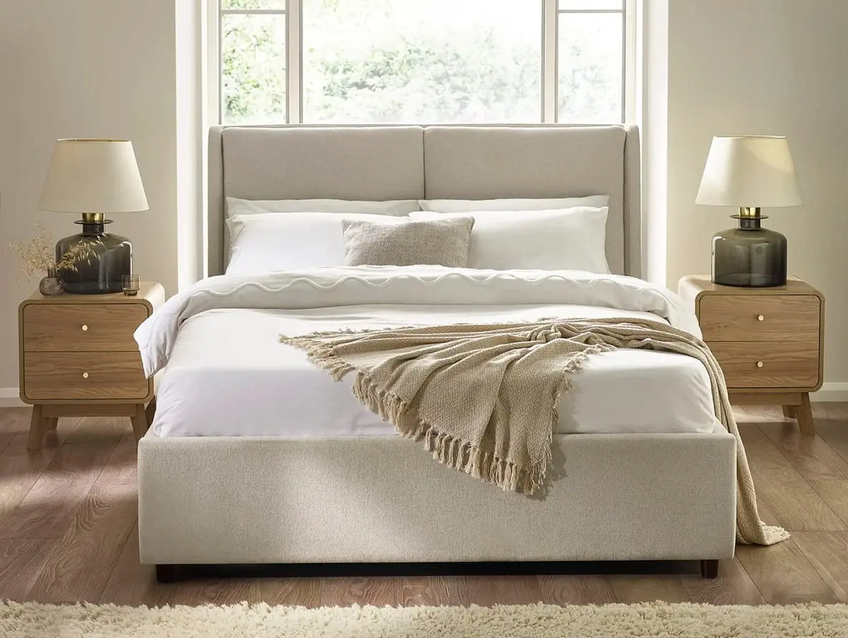 Julian Bowen Julian Bowen Maddock Beige Fabric Ottoman Bed Frame