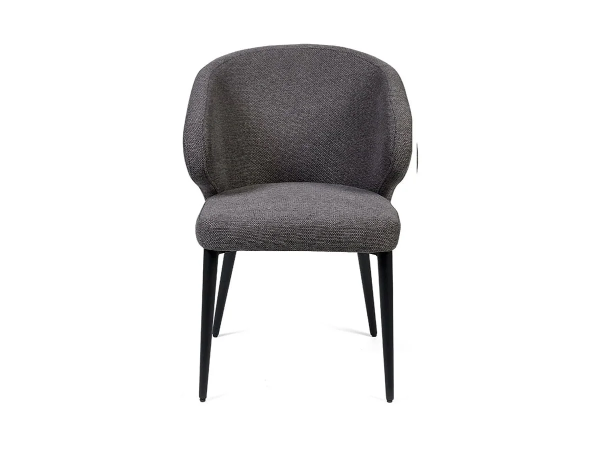 Julian Bowen Julian Bowen Marcus Dark Grey Fabric Set of 2 Dining Chairs