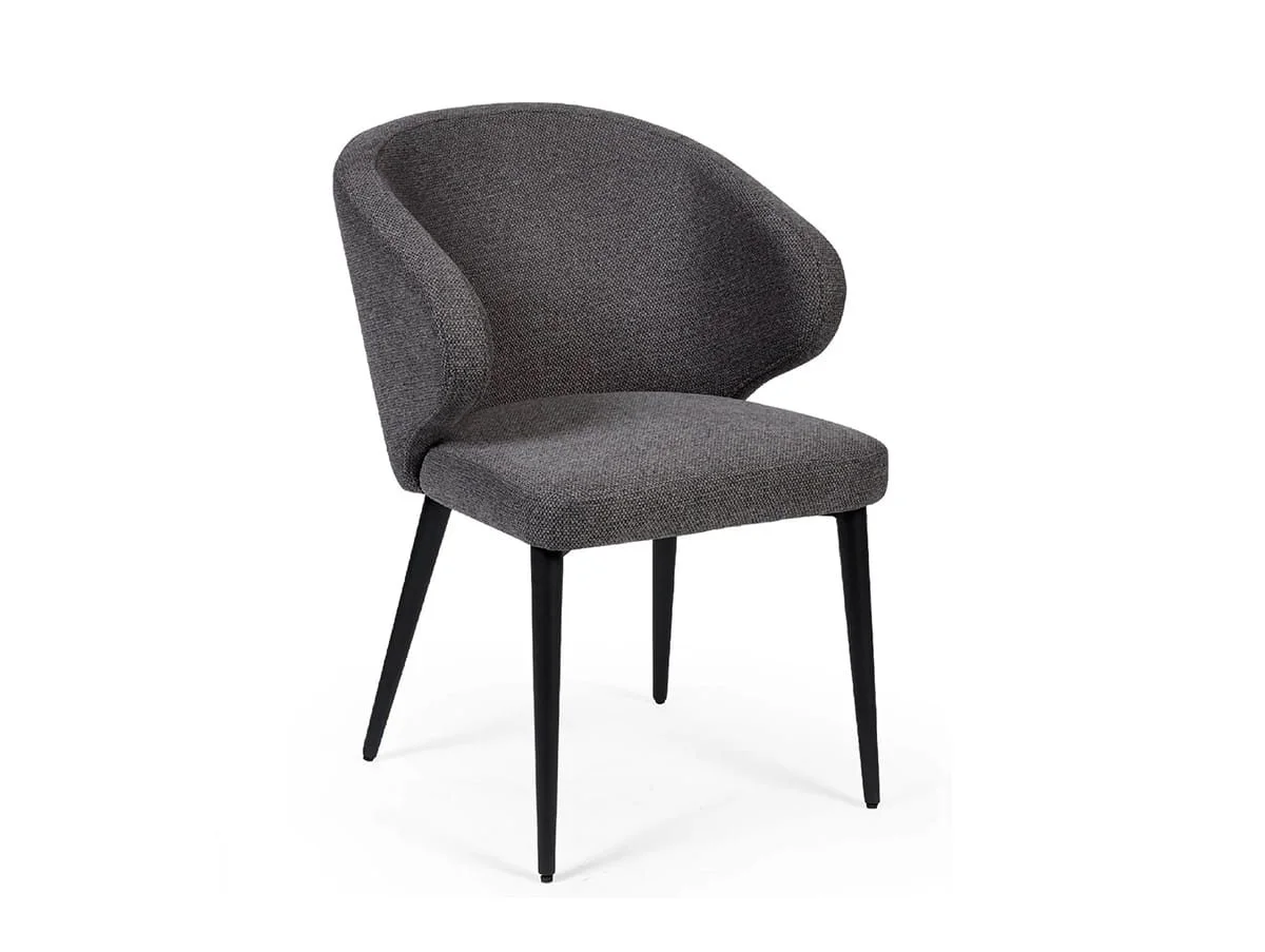 Julian Bowen Julian Bowen Marcus Dark Grey Fabric Set of 2 Dining Chairs
