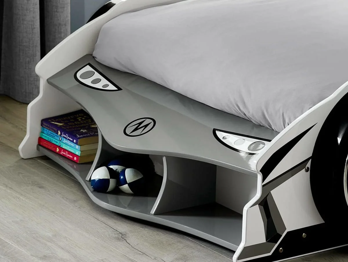 Julian Bowen Julian Bowen Storm White Racer Car Bed Frame
