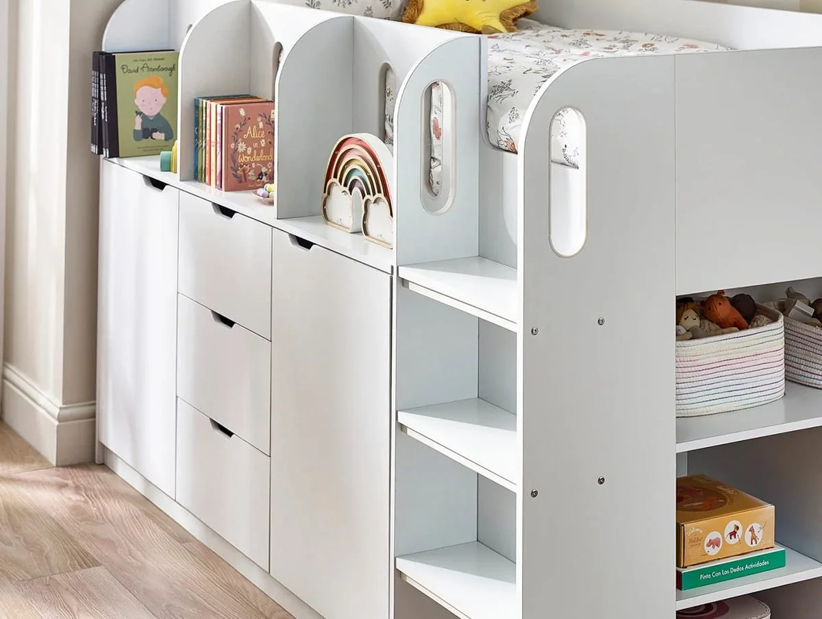 Julian Bowen Julian Bowen Vision White Wooden Mid Sleeper Bed
