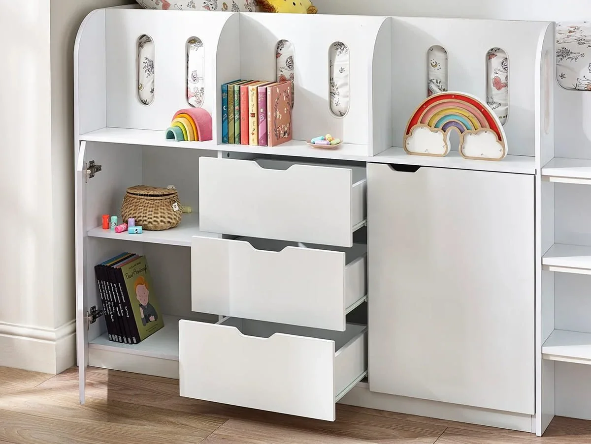 Julian Bowen Julian Bowen Vision White Wooden Mid Sleeper Bed