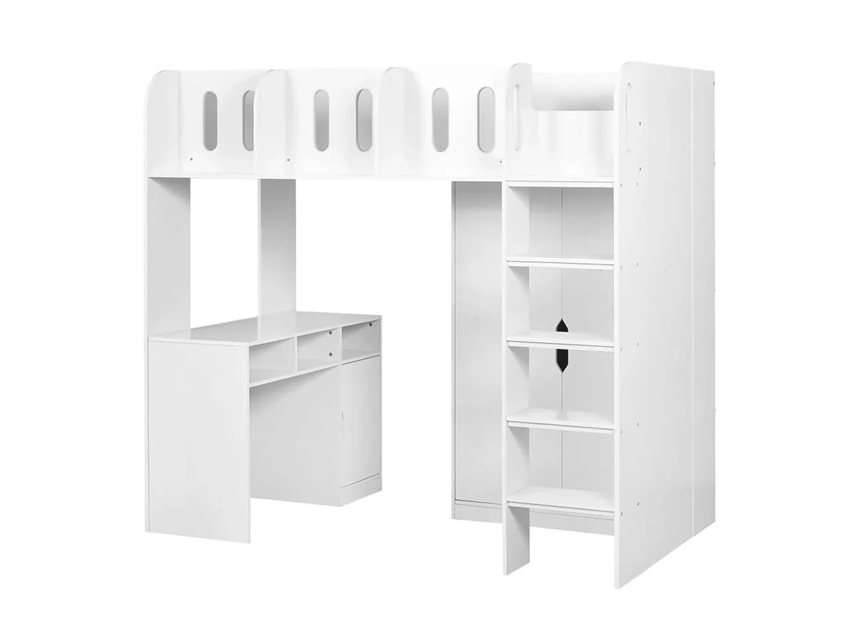 Julian Bowen Julian Bowen Vision White Wooden High Sleeper Bed