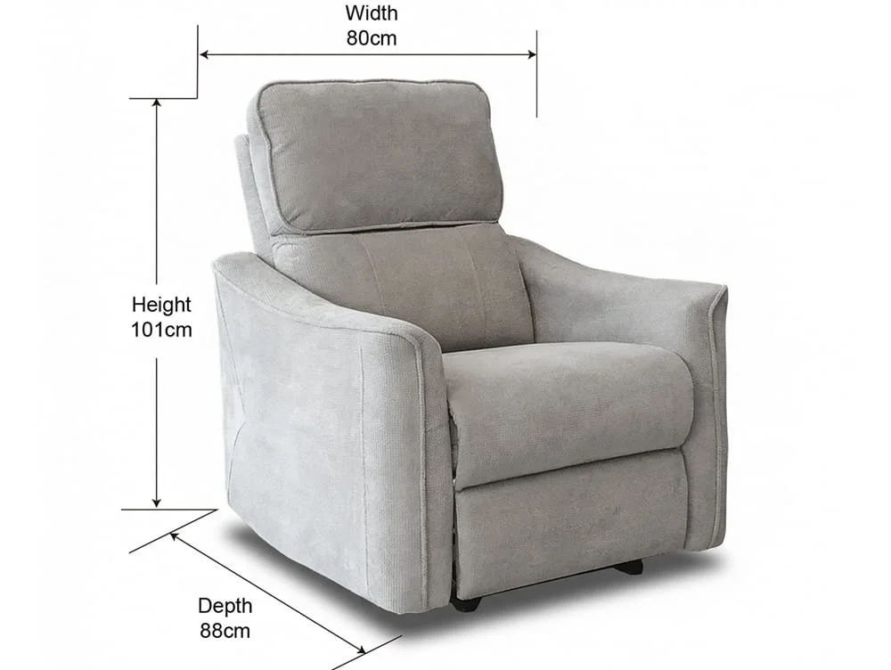 PICK4U PICK4U Balmoral Dual Motor Light Grey Fabric Riser Recliner Chair