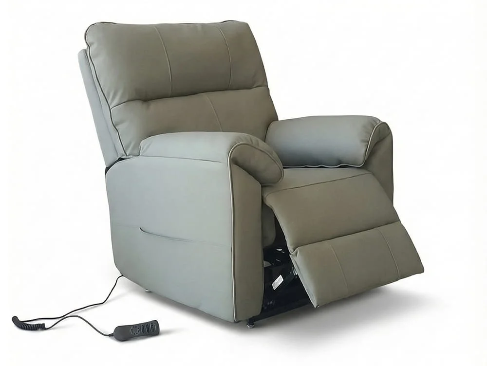 PICK4U PICK4U Knightsbridge Dual Motor Grey Leather Riser Recliner Chair