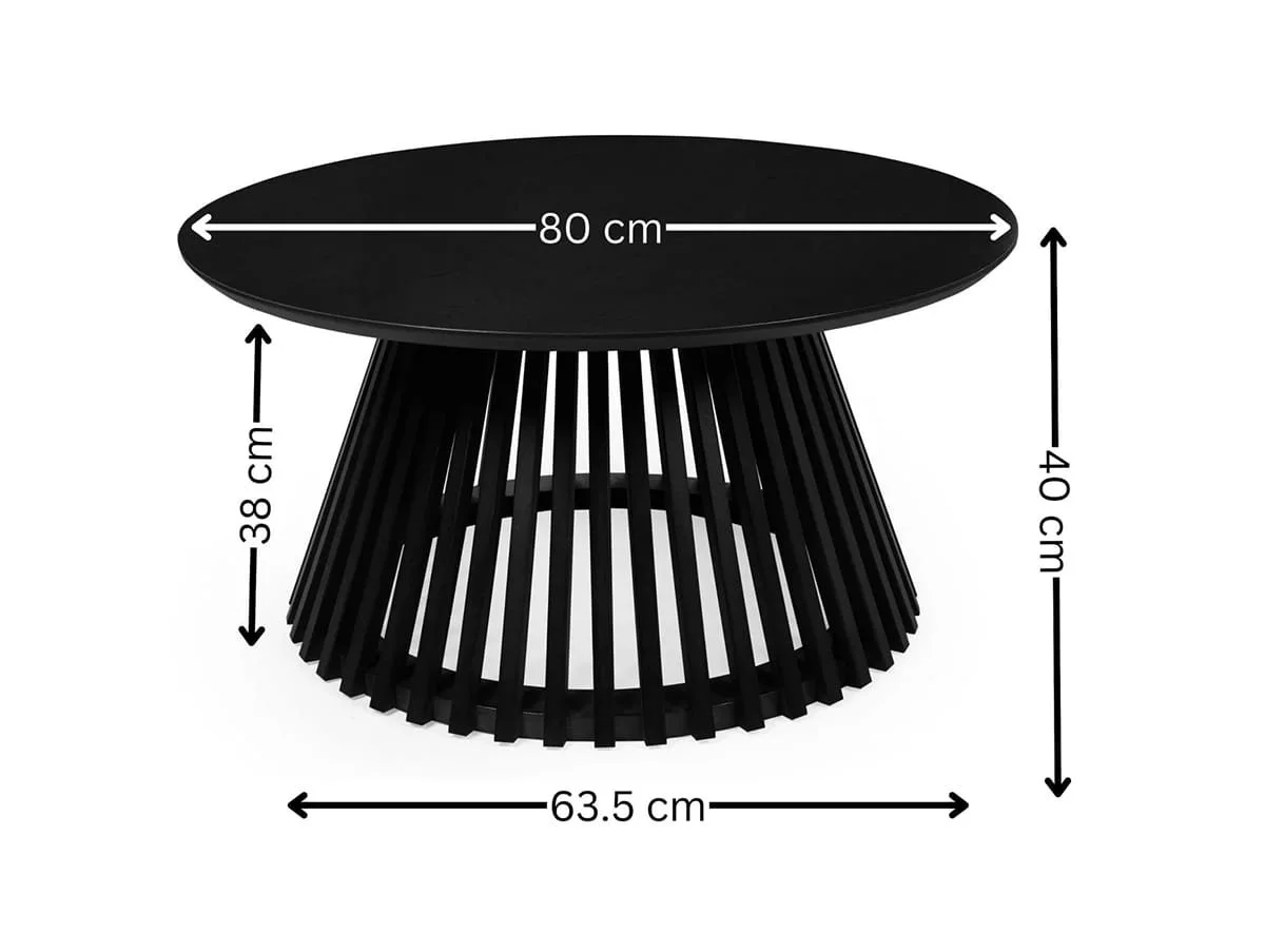 Julian Bowen Julian Bowen Ollie Black Wooden Coffee Table