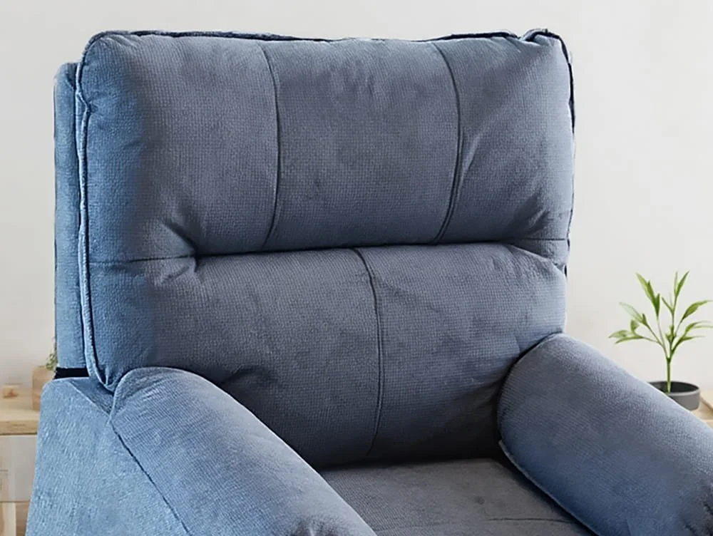PICK4U PICK4U Knightsbridge Single Motor Midnight Blue Fabric Riser Recliner Chair