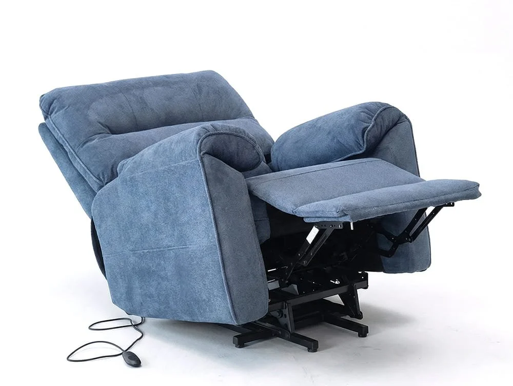 PICK4U PICK4U Knightsbridge Single Motor Midnight Blue Fabric Riser Recliner Chair