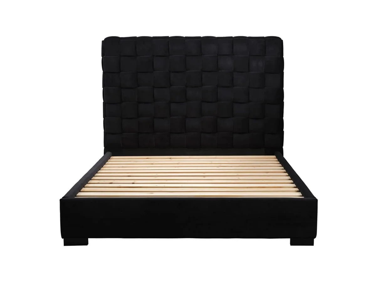 LPD LPD Pasadena Black Fabric Bed Frame