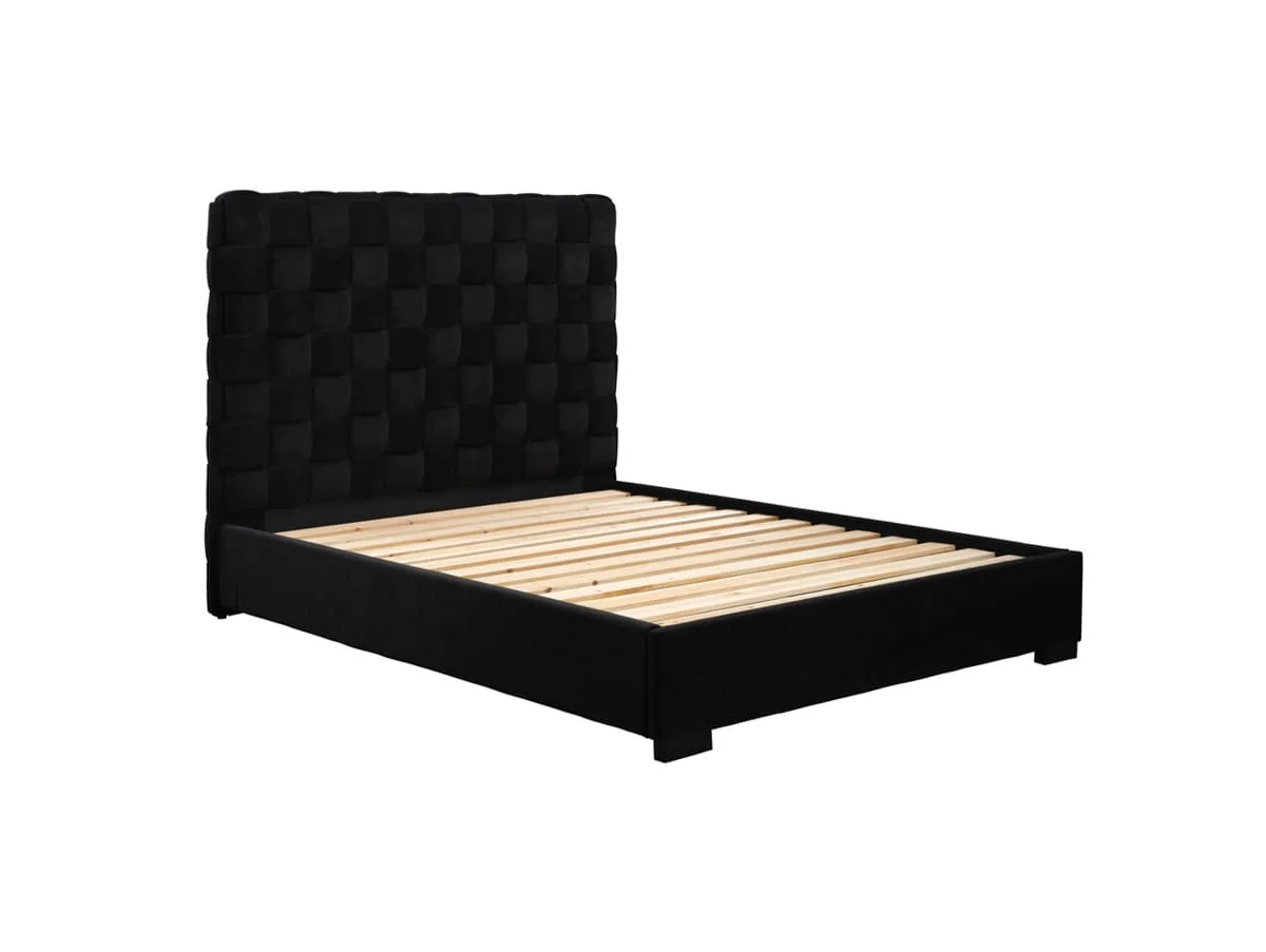 LPD LPD Pasadena Black Fabric Bed Frame