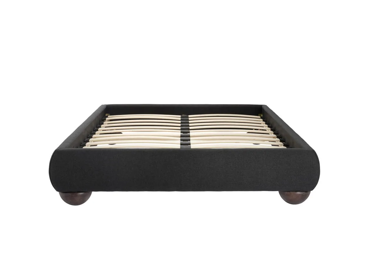 LPD LPD Soller Charcoal Chenille Fabric Bed Frame