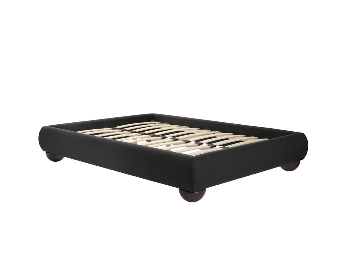 LPD LPD Soller Charcoal Chenille Fabric Bed Frame