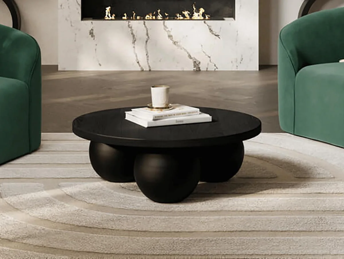LPD LPD Kenji Black Wooden Coffee Table (Assembled)